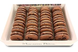 MACARON BITES French Macarons Chocolate Gift Box, 24 Count