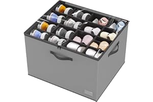 VERONLY Foldable Shoe Organizer for Closet and Storage Box with Adjustable Divider, Fits 12-16 Pairs , Space-Saving Closet & 