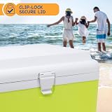 SUNMER 50L Plastic Cooler Box with Wheels Lime 2 Ice Packs 48-Hour Cooling view 8
