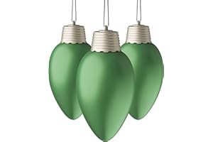Xodus Innovations WP960-3 Battery Powered Hanging Decorative Outdoor Pulsing 8 inch C9 Bulb Style Light with Sensor Turns-On at Dark, Pack of 3, Green