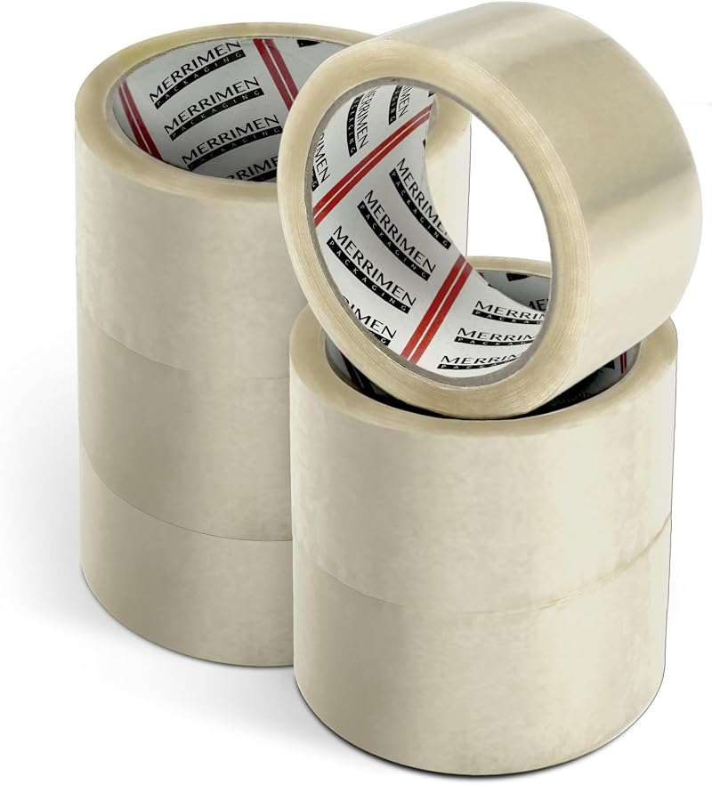 Merrimen Clear Packaging Tape 45µm Heavy Duty 66m 6 rolls 48mm