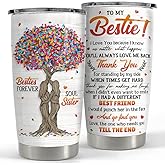 SANDJEST Best Friend Tumbler 20oz Besties Gifts for Women BFF Soul Sister Bestie Stainless Steel Insulated Tumblers Coffee Travel Mug Cup Friendship Gift for Birthday Christmas