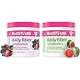 Daily Fiber Supplement Bundle with Collagen, Probiotics & Electrolytes – Wild Berry & Watermelon Flavors – Supports Digestive Health, Gut Balance & Debloating – 32 Servings Total