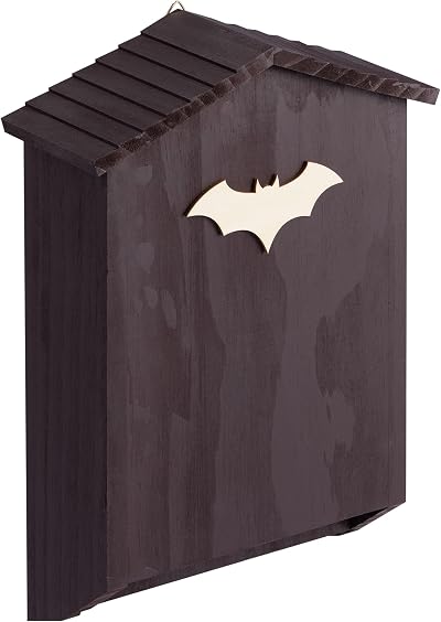 Navaris Double Chamber Pine Wood Bat Box Roosting House Outdoor 26x10.2x42cm