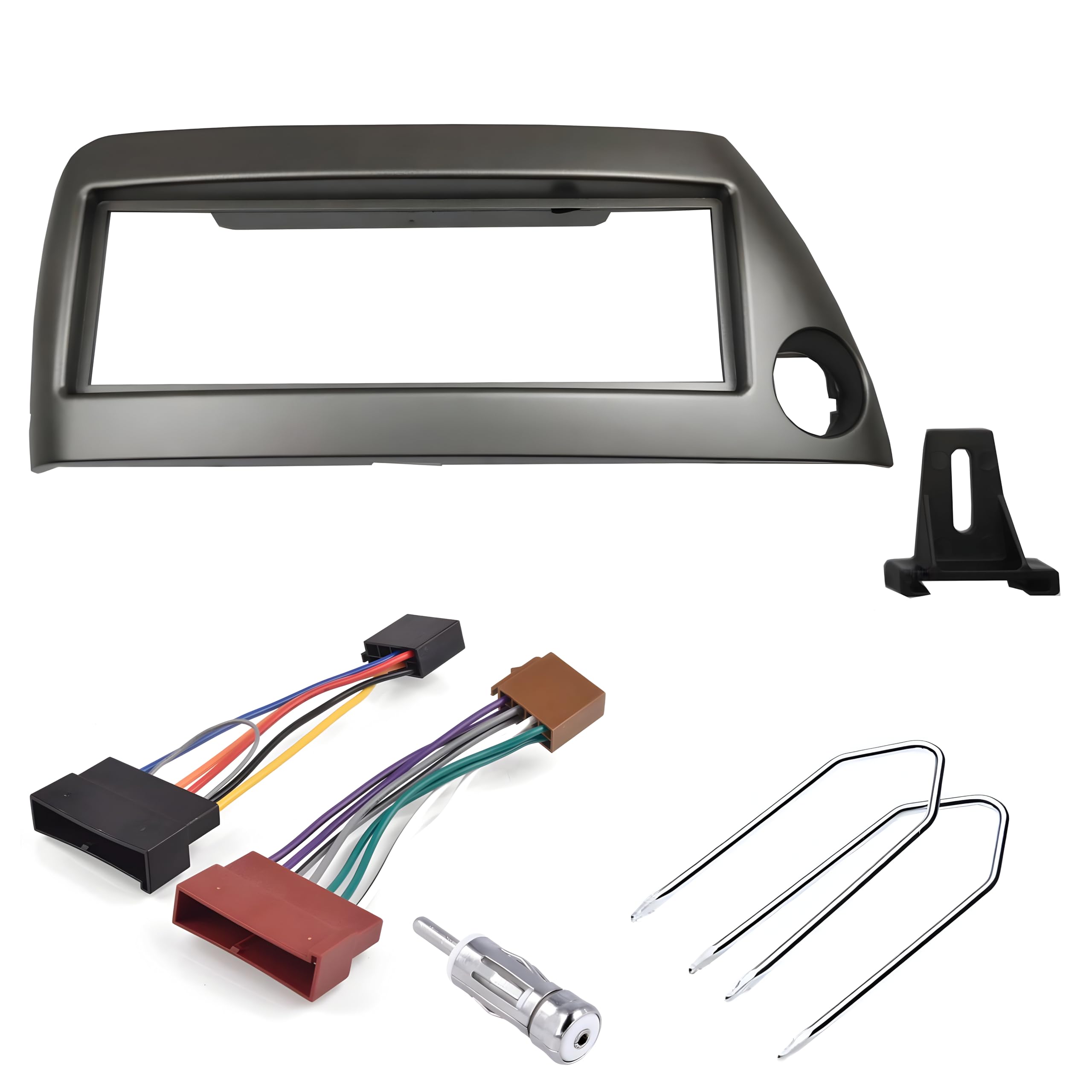 Sound-way 1 Din Car Radio stereo fitting fascia Kit DIN ISO for FORD KA grey
