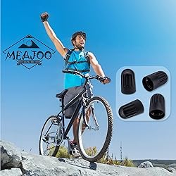 MEAJOO 15PCS TPMS Tire Valve Long Stem Caps, Black