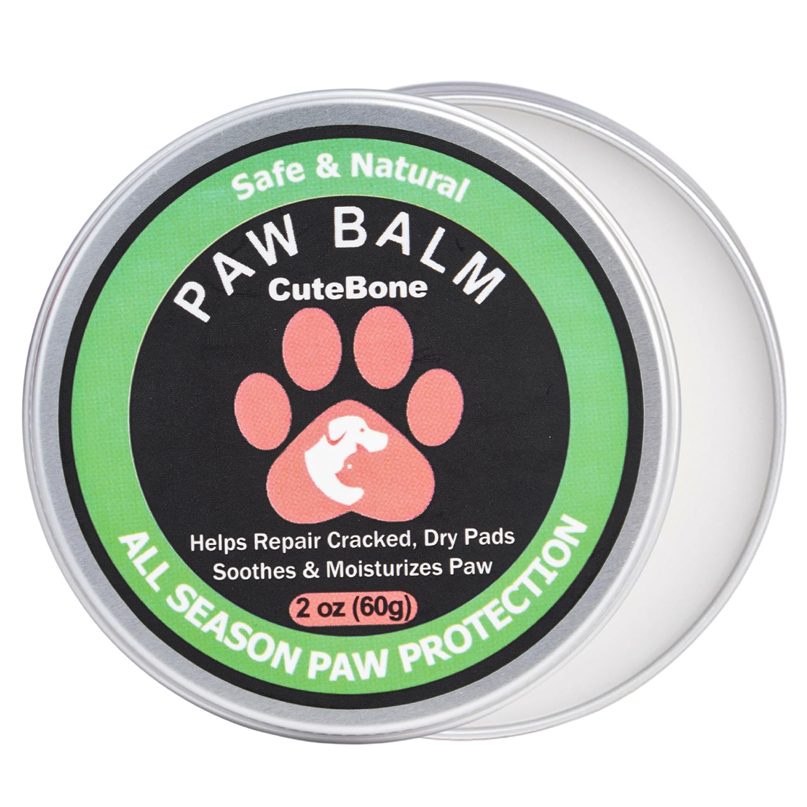 CuteBone Dog Paw Balm 2 oz (60g) Soother 100% Organic & Natural Puppy