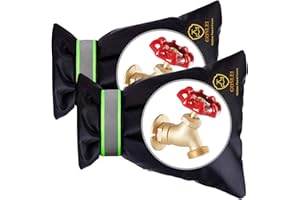 GonLei 2Pack 5.5" W X 7.4" H Outdoor Faucet Cover Winter Faucet Bib Cover Hose Insulation Cover Cold Weather Faucet Cover Socks Winter Faucet Cover Freeze Protection (2 Black)