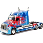Jada Transformers The Last Knight 1:24 Optimus Prime Die-Cast Car w/Robot on Chassis, Toys for Kids and Adults