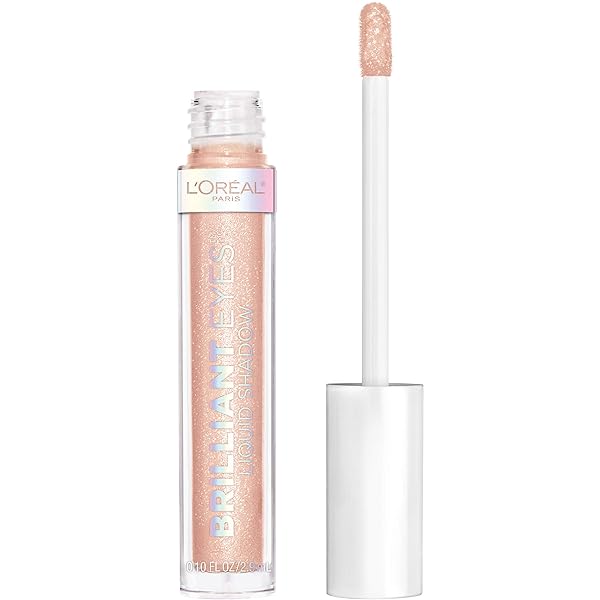 L’OREAL PARIS BRILLIANT EYES SHIMMER LIQUID EYE SHADOW, LONGWEARING LASTING SHIMMER, CREASE RESISTANT, FLAKE-PROOF, PRECISION APPLICATOR, QUICK DRY, NON-GREASY, DIAMOND DROP, 0.1 OZ.