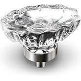 VEHCIL 8 Pack Crystal Dresser Knobs, Single Hole Brushed Nickel Cabinet Knobs,Crystal Handles for Drawers Hardware for Kitche