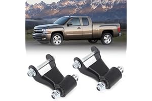Rear Leaf Spring Shackle Kit for Chevy Silverado Avalanche Suburban GMC Sierra Yukon XL 1500 2500 HD, Pack of 2 pieces, Repla