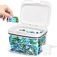 Pensino Laundry Pods Container Laundry Pod Holder with Lid, Laundry Room Storage Container for Detergent Pods Laundry Powder Scent Booster Container with Scoop