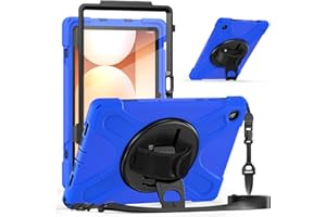 NINKI Compatible for Samsung Galaxy Tab A11 Plus 11" 2025 Case with Rotating Stand & Hand Strap, Cross-Body Lanyard Shoulder 