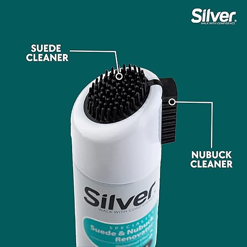 Silver Suede and Nubuck Color Dye Spray Waterproof, Restores