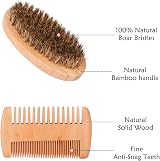 Sminiker Beard Grooming Kit with Oil Balm Wash Brush Comb Scissors view 3