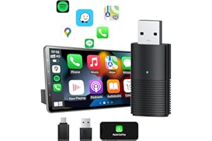 DILXYUY Mini Wireless Carplay Adapter, Auto-Connect for Cars with OEM Wired CarPlay, Convert Wired to Wireless CarPlay, Carplay Dongle for Cars from 2016+ & iOS 10+, Online Update (Black), Not for BMW, Tesla