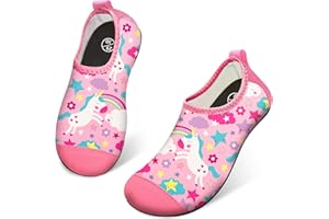 CROVA Toddler Kids Water Shoes Quick Dry Aqua Socks Non-Slip Barefoot Sports Shoes for Boys Girls Toddler