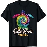 Outer Banks Tie Dye Sea Turtle Carolina Family Vacation T-Shirt