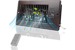 Howeall 6" x 10" Super Quiet Register Booster Fan - Upgrade Smart Register Vent with Ionizer and Dual Intelligent Thermostat Control - Heating Cooling Vent Fan Booster (ORB)