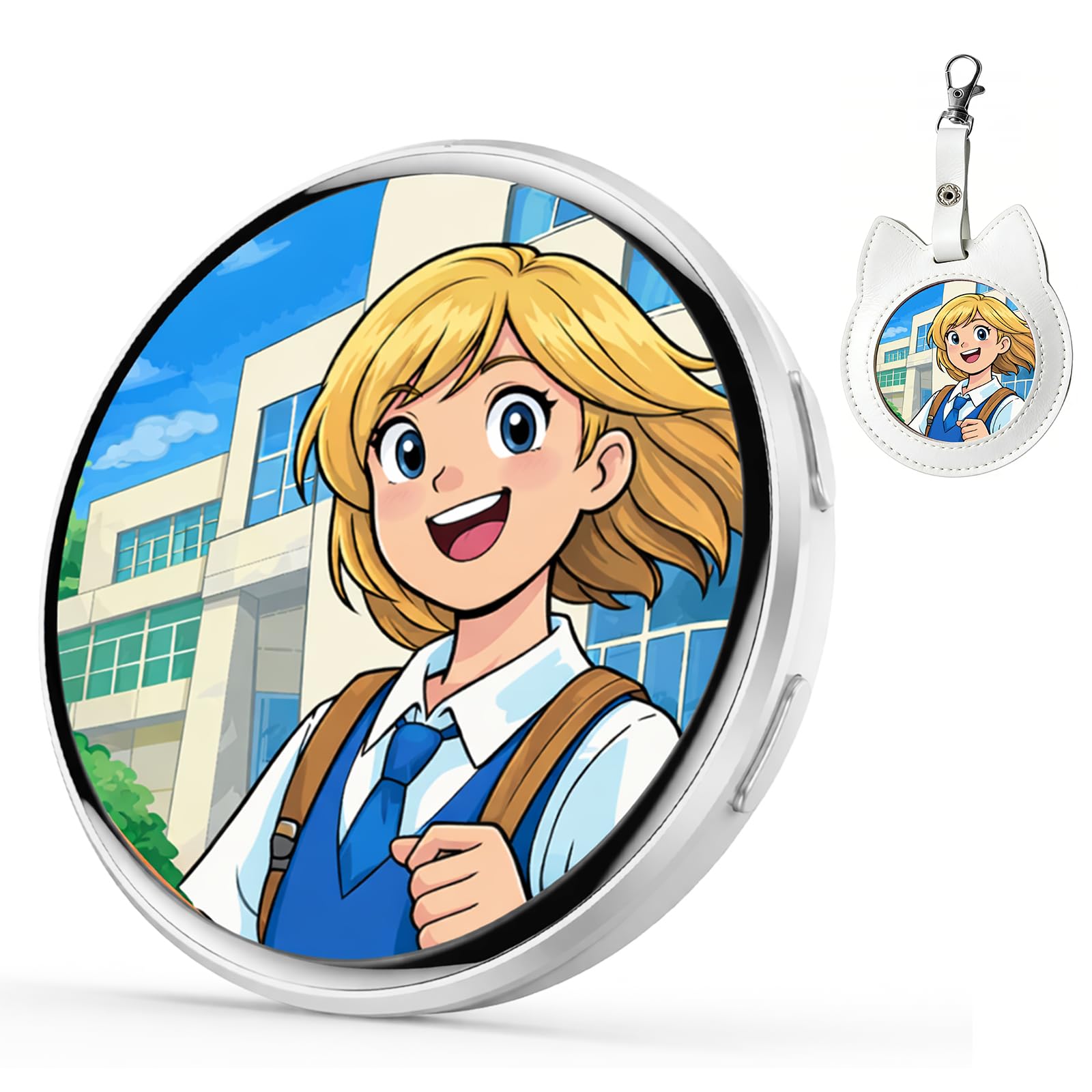 Digital Badge, Ita Bag Digital Pin Badge Accessories, Anime Convention Essentials with Smart Display and Bluetooth, Kpop Concert Gear, Gaming Setup Decor, Personalised Tech Gifts for Teens, Girls, Boy
