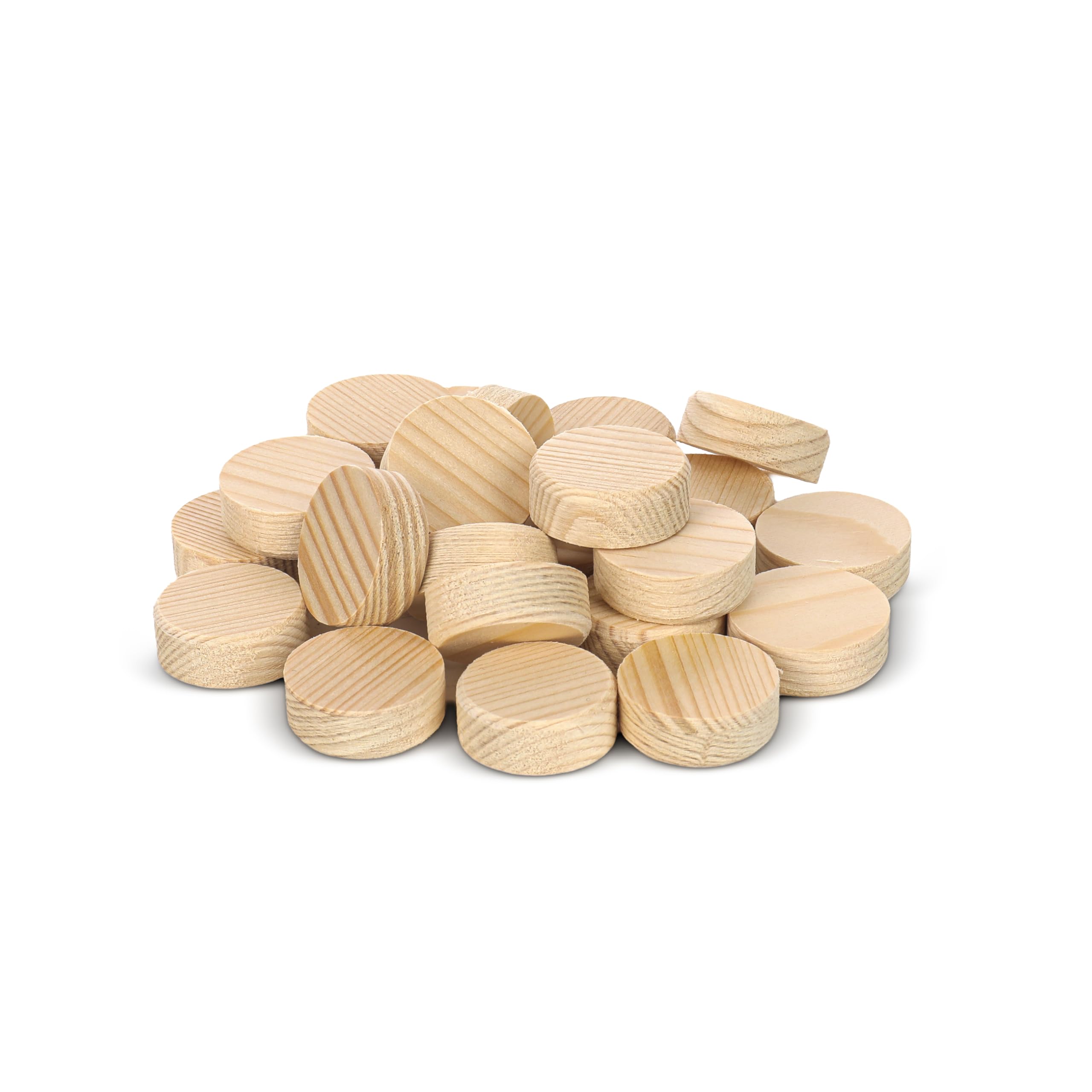 Tolux Wooden Plugs 25 mm, Wood Screw Cover, Wooden caps for Sealing Knot, Drill Holes and Wood Defects. Size 25 x 9 mm, 25 pcs