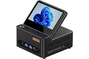 AOOSTAR G-FLIP AMD Ryzen 9 8945HS Mini PC(8C/16T, up to 5.2GHz), 32GB DDR5 1TB PCIe4.0, Radeon 780M Graphics Mini Computer, with 5 inch Touchscreen, with OCuLink Dual USB4, Dual 2.5G LAN/HDMI/WIFl6 - 1