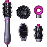 Hair Blow Dryer Brush 4-in-1, Blowout Brush, Multi Hair Styler Negative Ion Detachable Hair Dryer with Diffuser, Hot Air Brush, with Comb Brush for Women, Salon, Household
