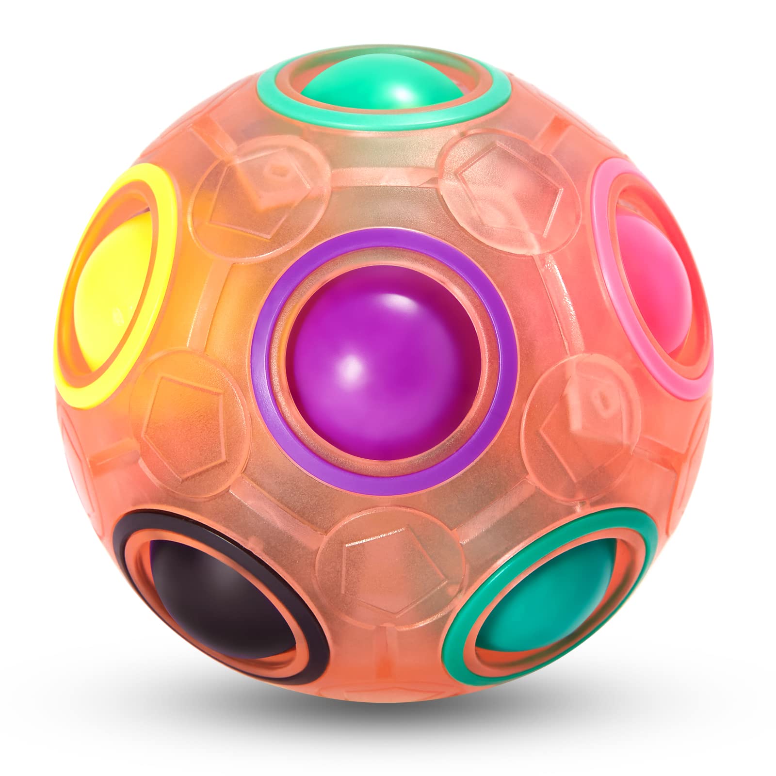Vdealen Magic Rainbow Puzzle Ball- Fidget Ball 3D Puzzle Game Brain Teaser Toy for Boys- Birthday Party Easter Christmas Stocking Fillers Gift Toy for Kids Teens Adults