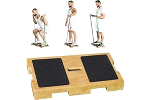 Wood Resistance Band Platform Base, Resistance Band Foot Plate, Fitness Exercise Board Footplate, Step Board for Workout Boar