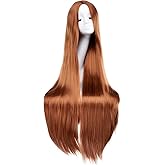 AGPTEK Wig, Synthetic Wig for Women, 40 Inch /100 cm Straight Long Wig Part in the Middle Anime Costume, Great for Party, Cosplay, Daily-Use and Festivals (Light Blonde)