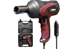 Wagan EL2257 12V DC Mighty Impact Wrench, 1/2 inch 12 Volt Electric Impact Wrench Kit, 271 ft-lbs, Tire Repair Tools with Sockets and Carry Case