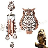 YXOTJHS Owl Wind Chimes for Outside, Owl Gifts for Women Mom Grandma Friend, 35IN Windchimes Outdoors, Owls Garden Patio Porch Decor