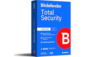 Bitdefender Total Security 2025 - 5 Devices | 1 year Subscription | PC/Mac | Activation Code by Mail