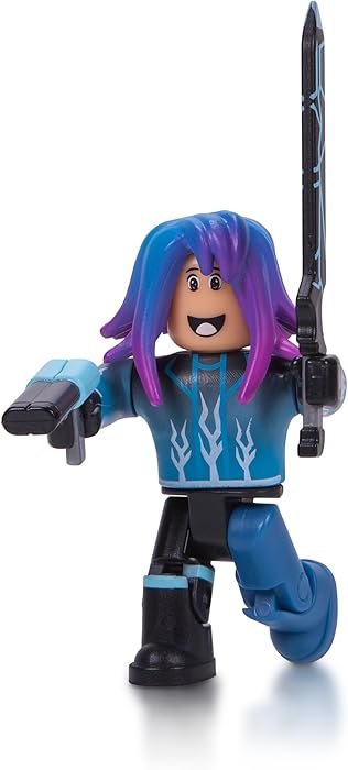 Roblox Action Collection - Blue LAZER Parkour Runner Figure Pack [Includes Exclusive Virtual Item]