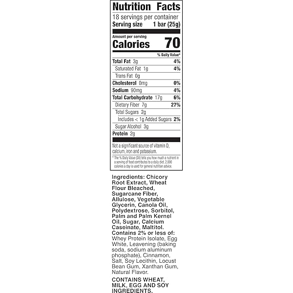 FIBER ONE 70 CALORIE SOFT BAKED BARS, CINNAMON COFFEE CAKE, MEGA PACK, 18 CT, 16 OZ