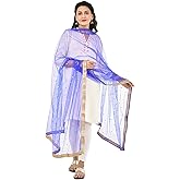 themilestocks Woman's Embellished Net Dupatta Scarf Shawl Wrap Soft Indian Bridal Wedding