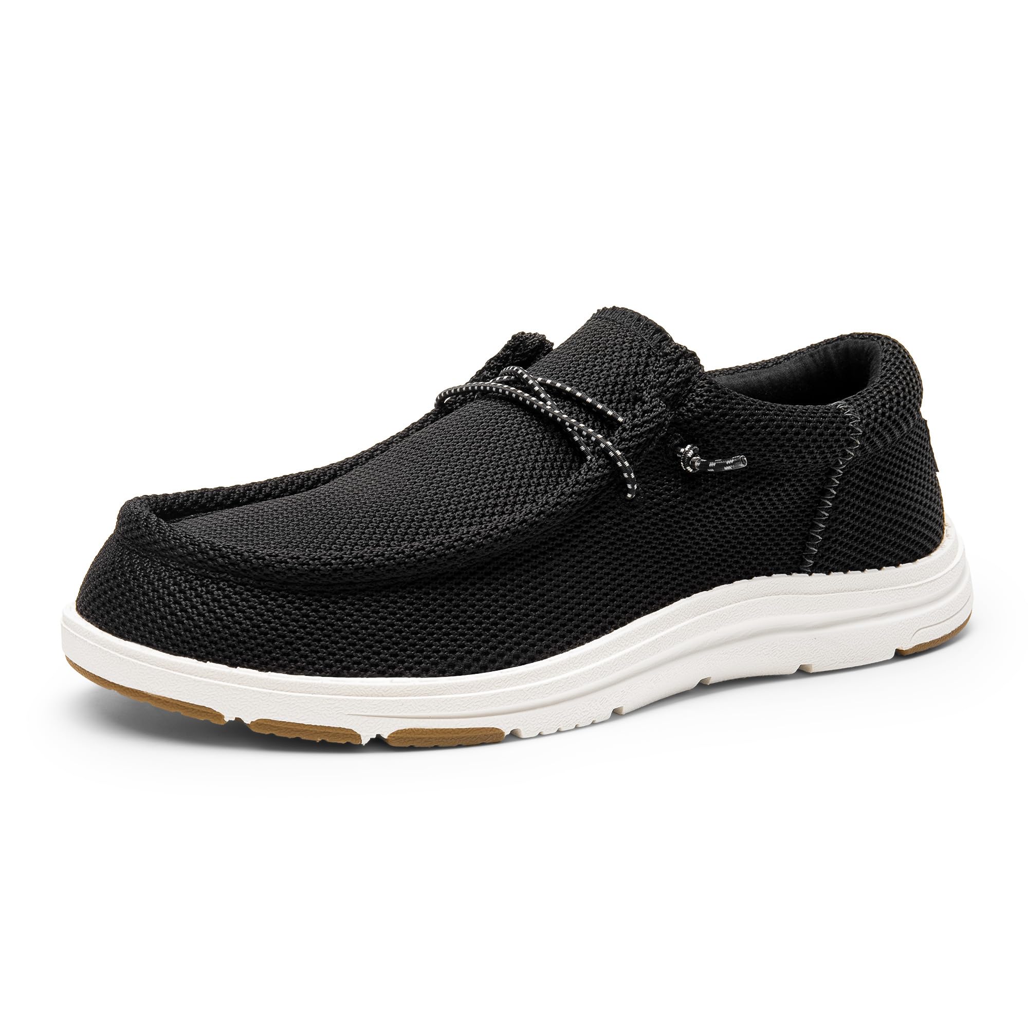 Photo 1 of Bruno Marc Men's Arch Support Casual Slip-on Shoes Loafers for Men Non Slip Comfortable Boat Shoes,Size 9.5,Black/White,SBLS2302M