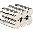 SMARTAKE 45 Pcs Refrigerator Magnets, Small Round Office Magnets, Multi-Use Premium Neodymium Magnets for Fridge, Whiteboard,