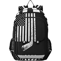Jucciaco American Flag Hockey Backpack | Kids Laptop School Bag | Adjustable Padded Travel Daypack For Boys Girls - View #13