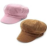 ZLSLZ Women's Retro Peaked Ivy Newsboy Paperboy Gatsby Cabbie Painter Cap Hats 123PinkTan