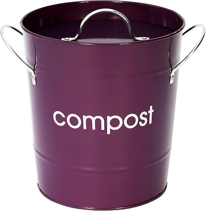 Premier Housewares 0510016 Compostiera in Acciaio Zincato, Viola:  Amazon.it: Casa e cucina