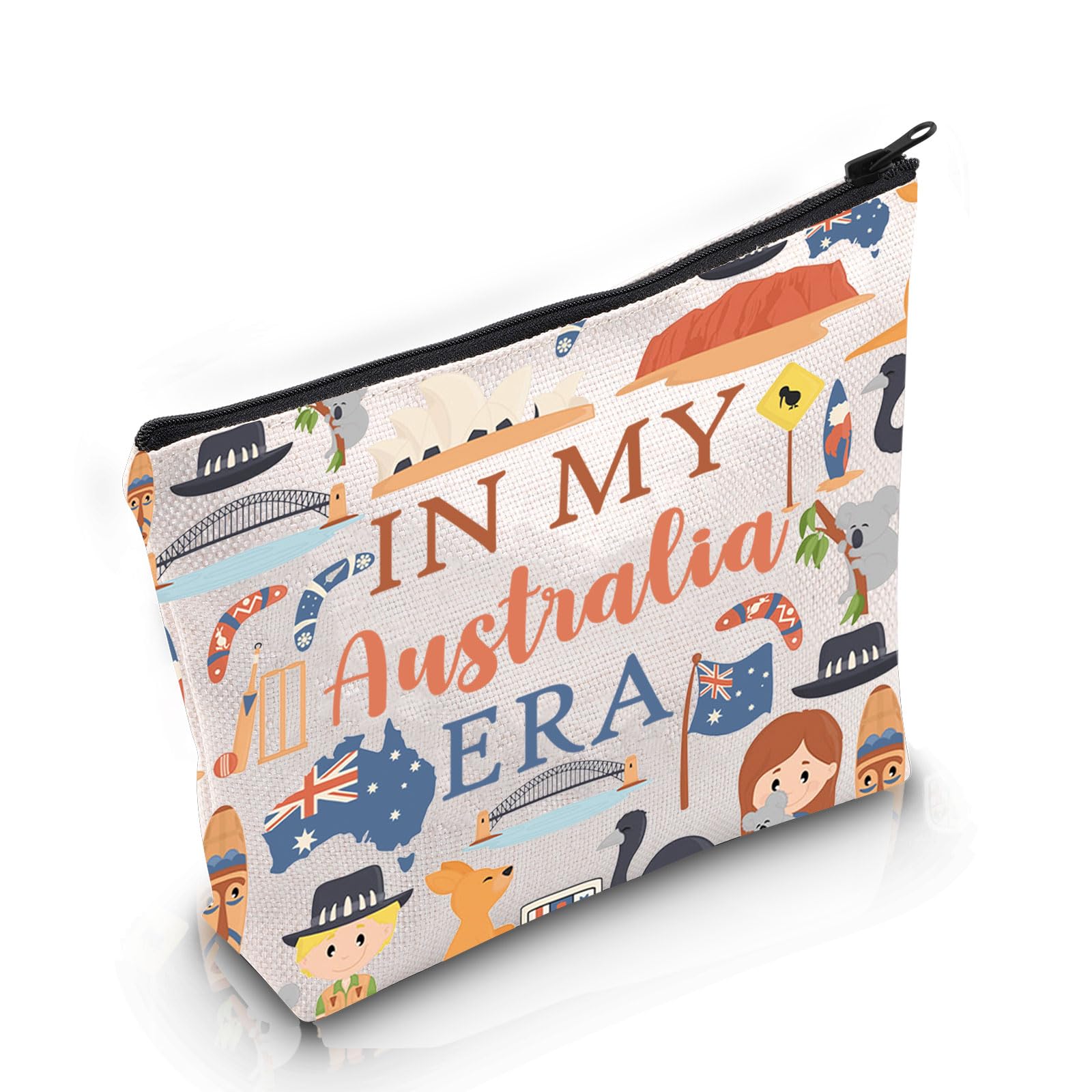 PYOUL Australia Travel Traveling Gift Australia Era Makeup Bag Australia Trip Vacation Cosmetic Bag Australia Souvenir Gift (Australia Era Bag)
