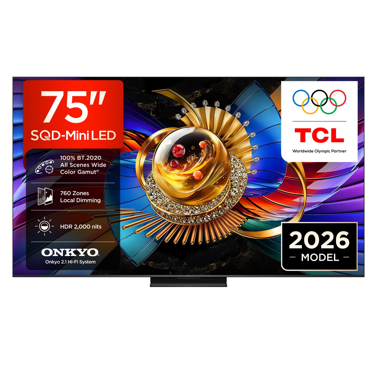 75Q7D Pro 75” SQD-Mini LED TV, 4K HDR 2000 nits, 760 Zones de Gradation, Google TV, Dolby Vision IQ & Atmos, 2.1 Onkyo, 144Hz, Apple AirPlay 2 & Alexa