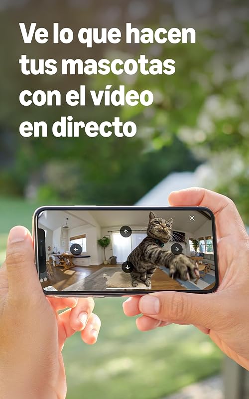 Cámara interior orientable Ring (Pan-Tilt Indoor Camera) | Cámara de seguridad con enchufe, para mascotas, orientable 360° en horizontal y 169° en vertical | Ring Protect gratis 30 días