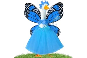 Butterfly Porch Goose Outfit Tutu Skirt Butterfly Wing Goose Costume Outdoor Garden Patio Yard Decor