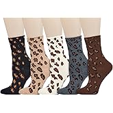 Benefeet Sox Cute Crew Socks for Women Girls Novelty Funny Patterned Socks Colorful Kawaii Cotton Casual Calf Sock 5 Pairs