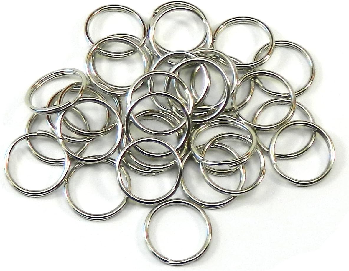 95 Light Weight Promotional Key Split Rings Size Nickel Plated Spring Steel (.875 in / 22.23 Mm)