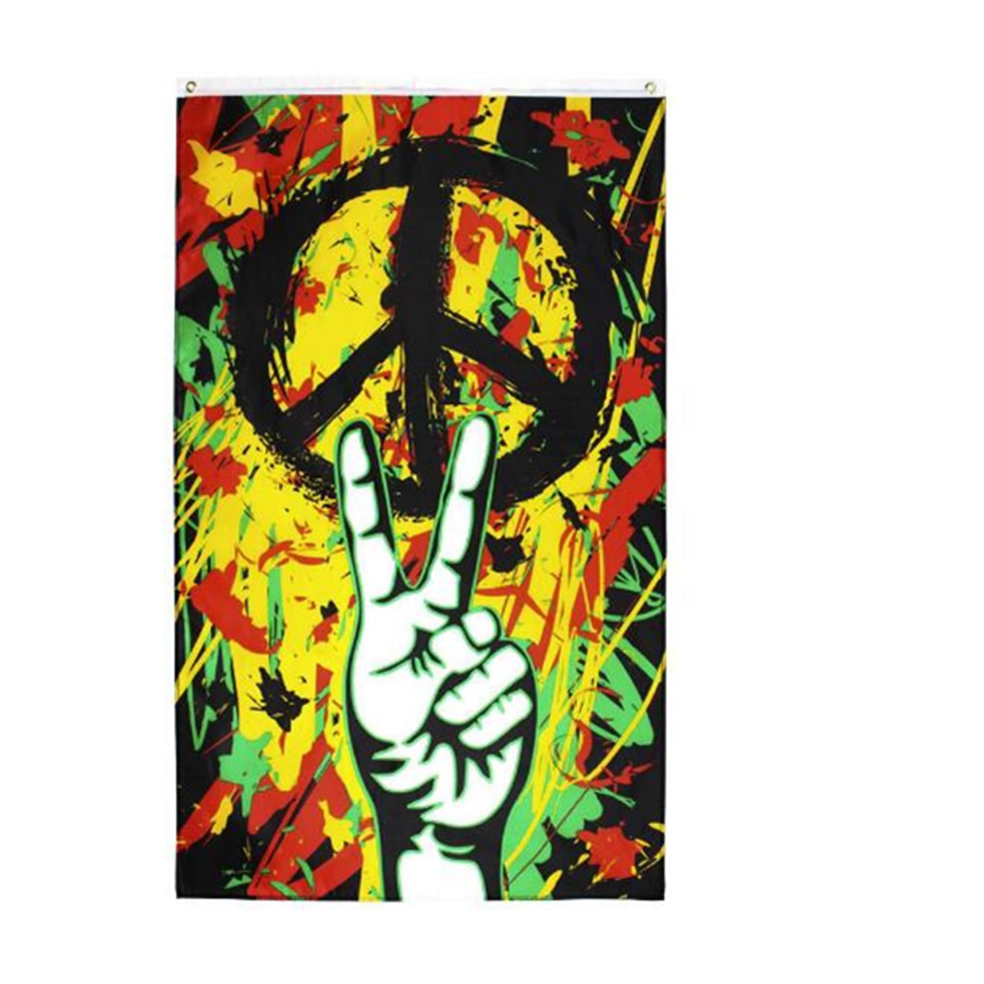 PinkDisplay Peace flags 3x5ft(90x150cm) eyelets and double stitches (Peace 002)