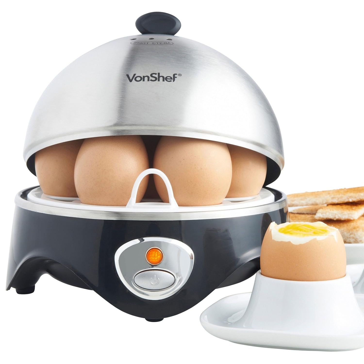VonShef 3 in 1 Egg Boiler, Poacher and Omelette Maker Space for up to